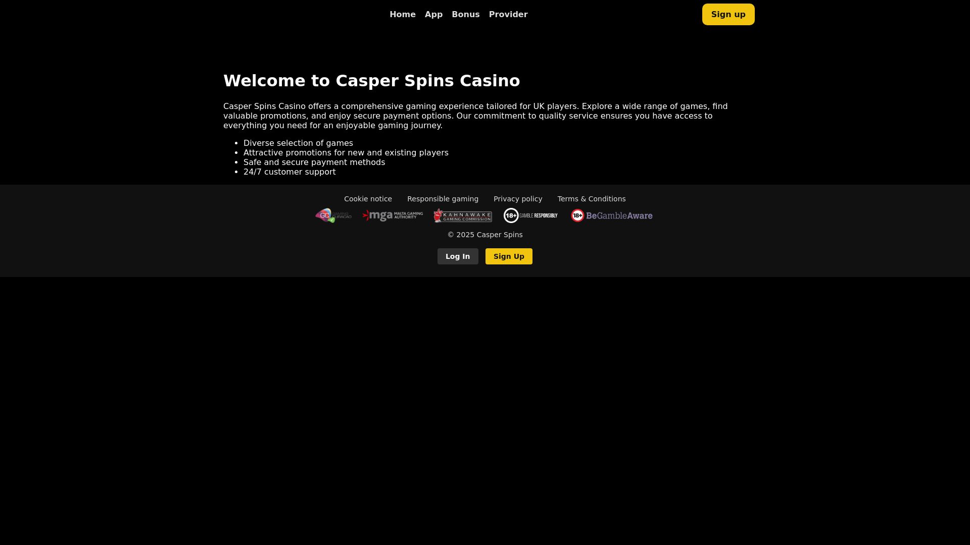 website screenshot of https://casperspins-vip.pages.dev/
