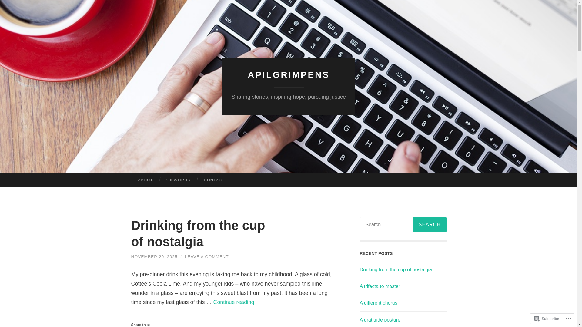 website screenshot of https://pilgrimperspective.com/