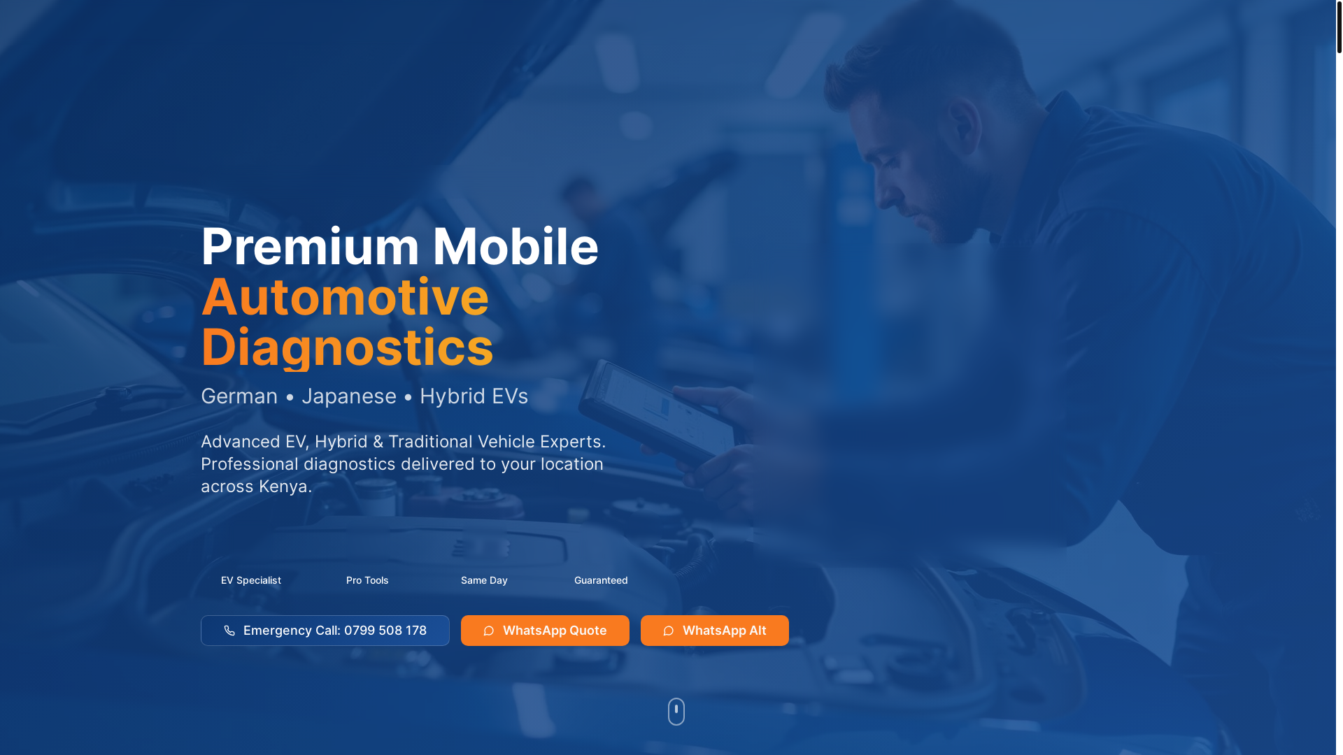 website screenshot of https://caxy-kenya-auto-experts.pages.dev/