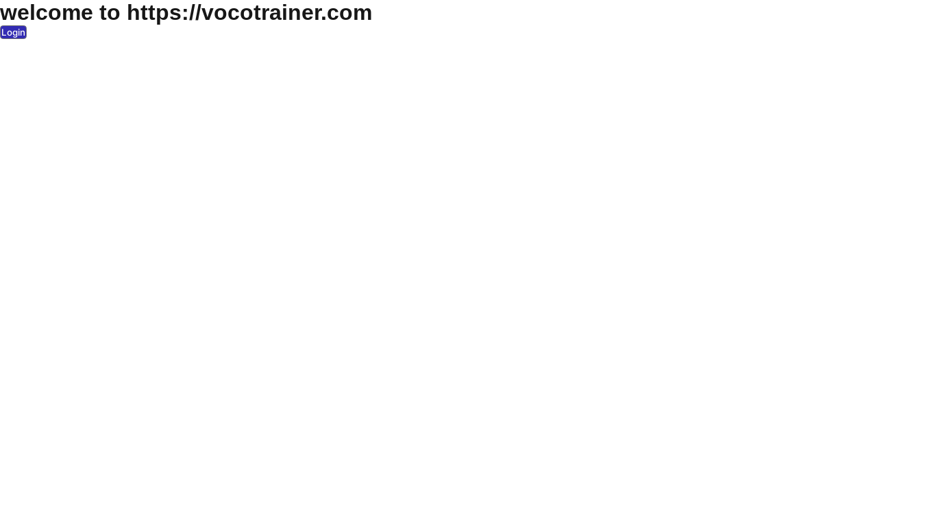 website screenshot of https://vocotrainer.com/