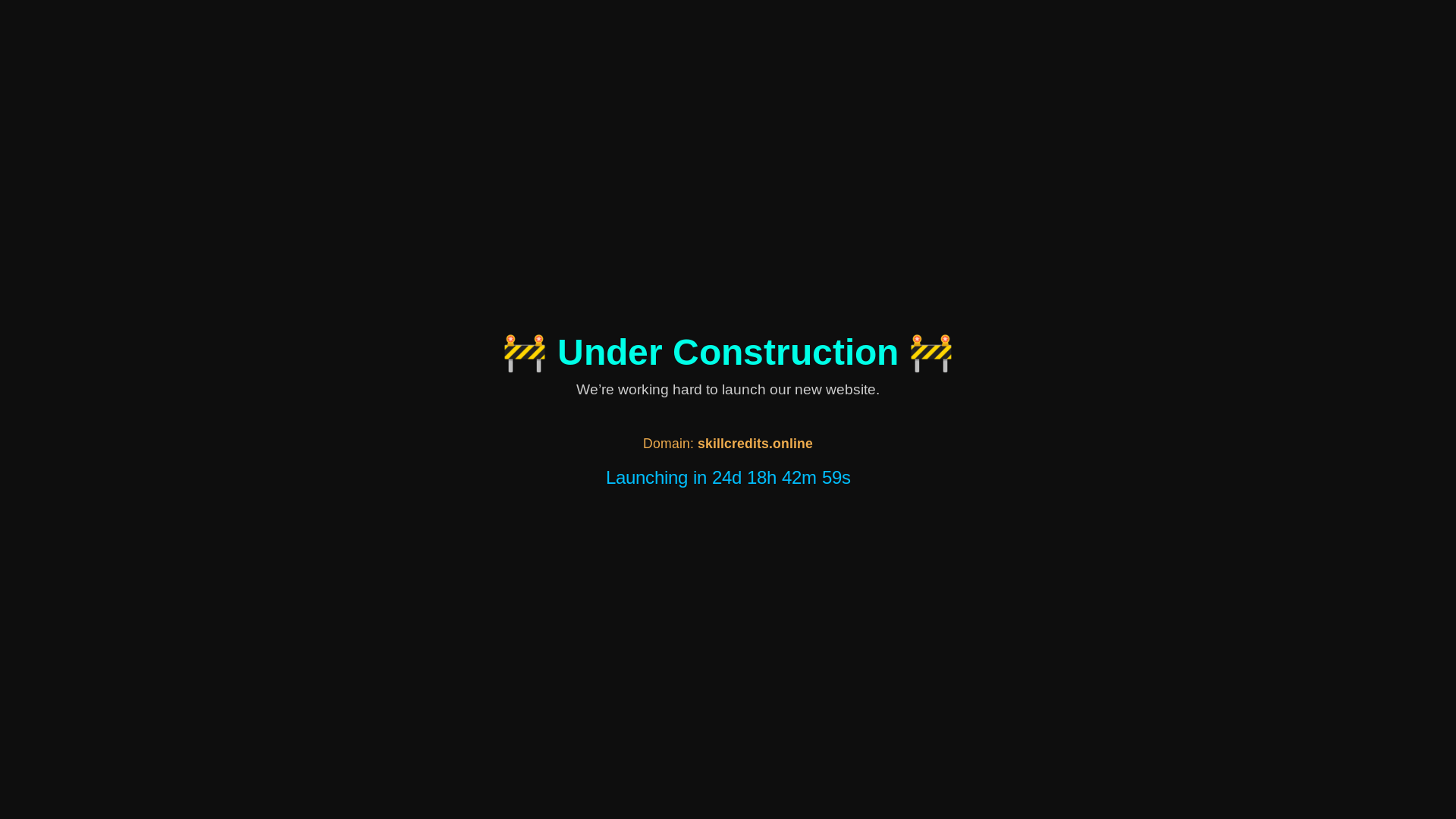 website screenshot of https://skillcredits.online/