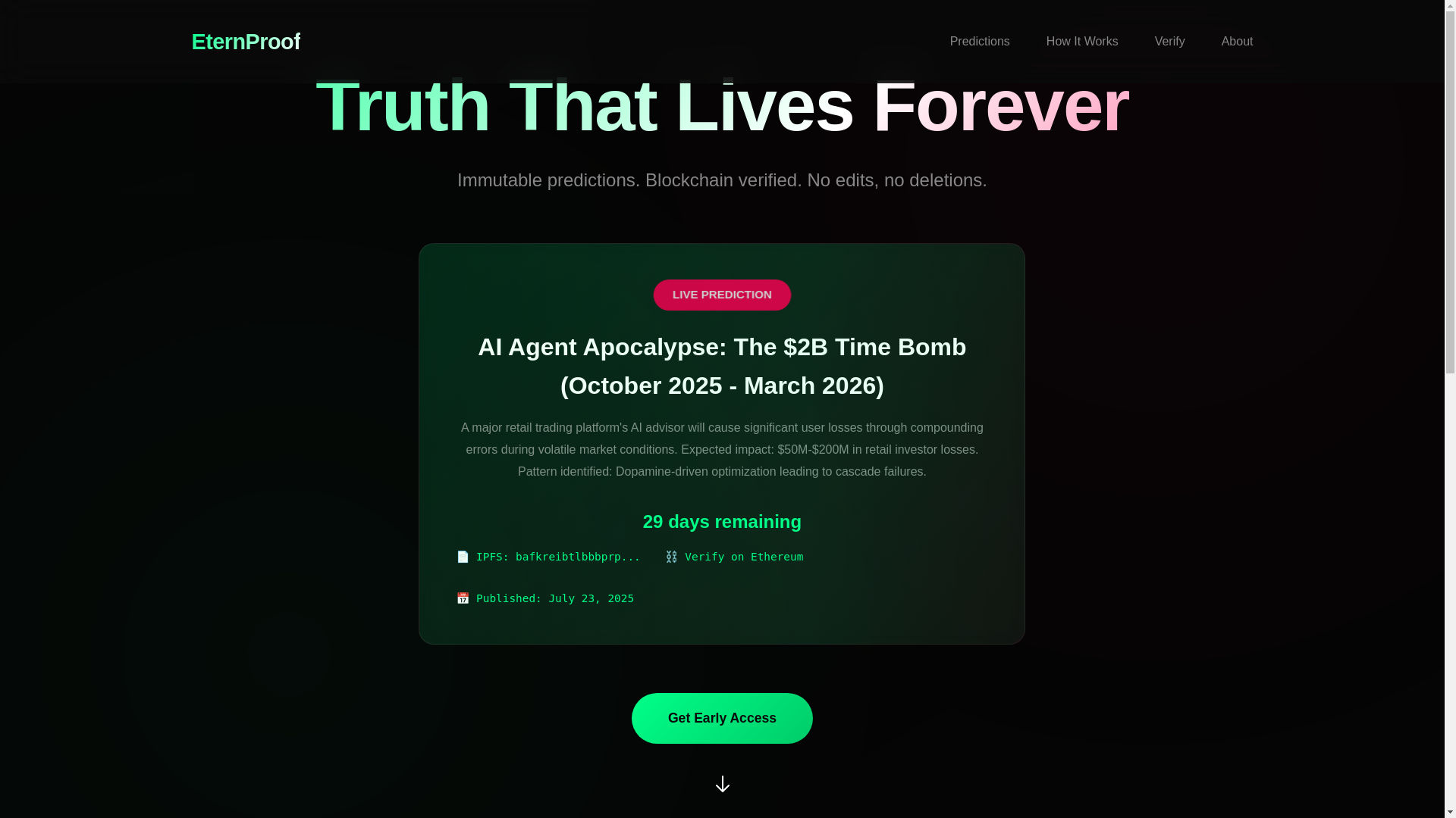 website screenshot of https://eternproof.com/