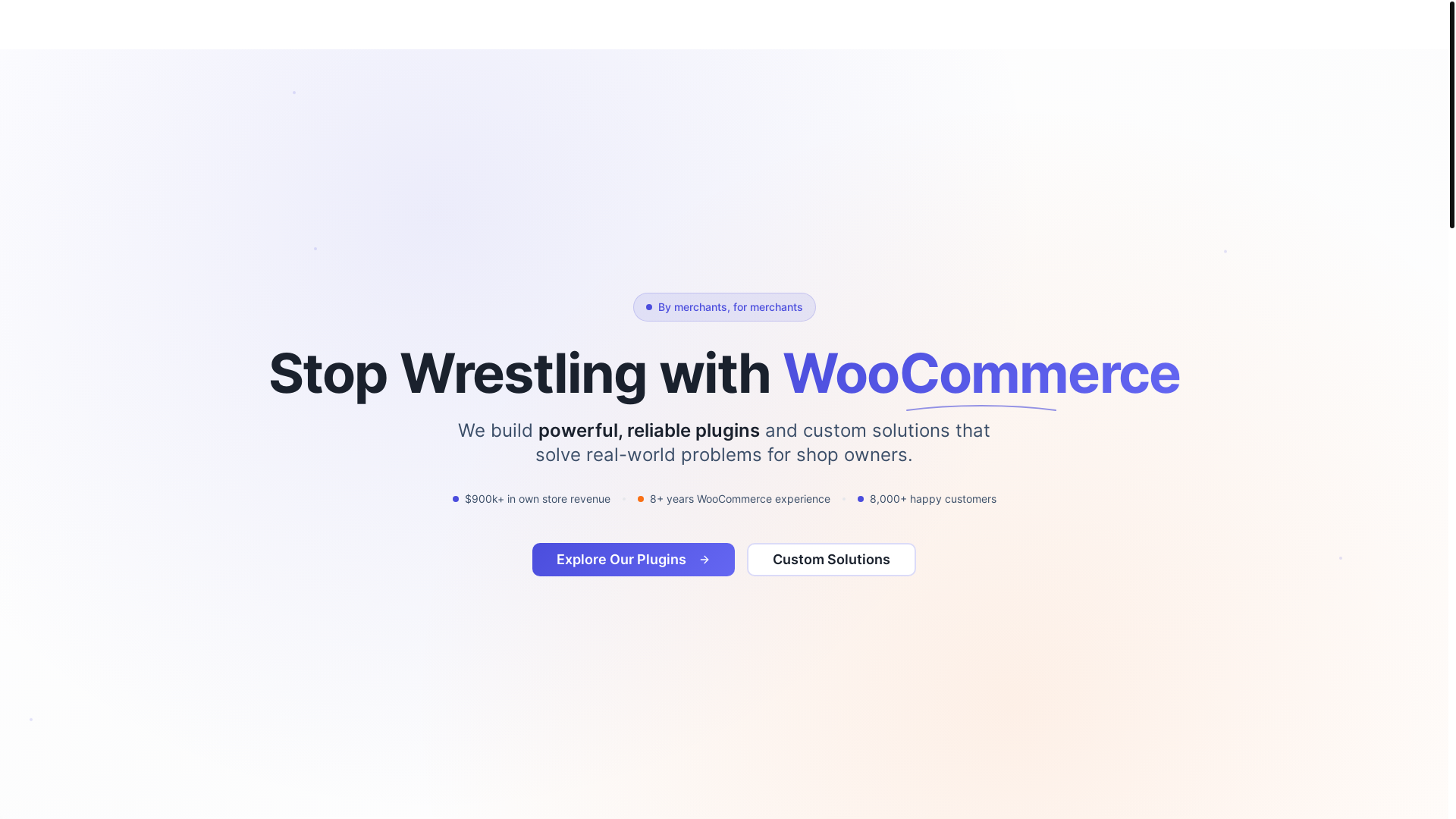 website screenshot of https://wooamigos-ecommerce-forge.pages.dev/