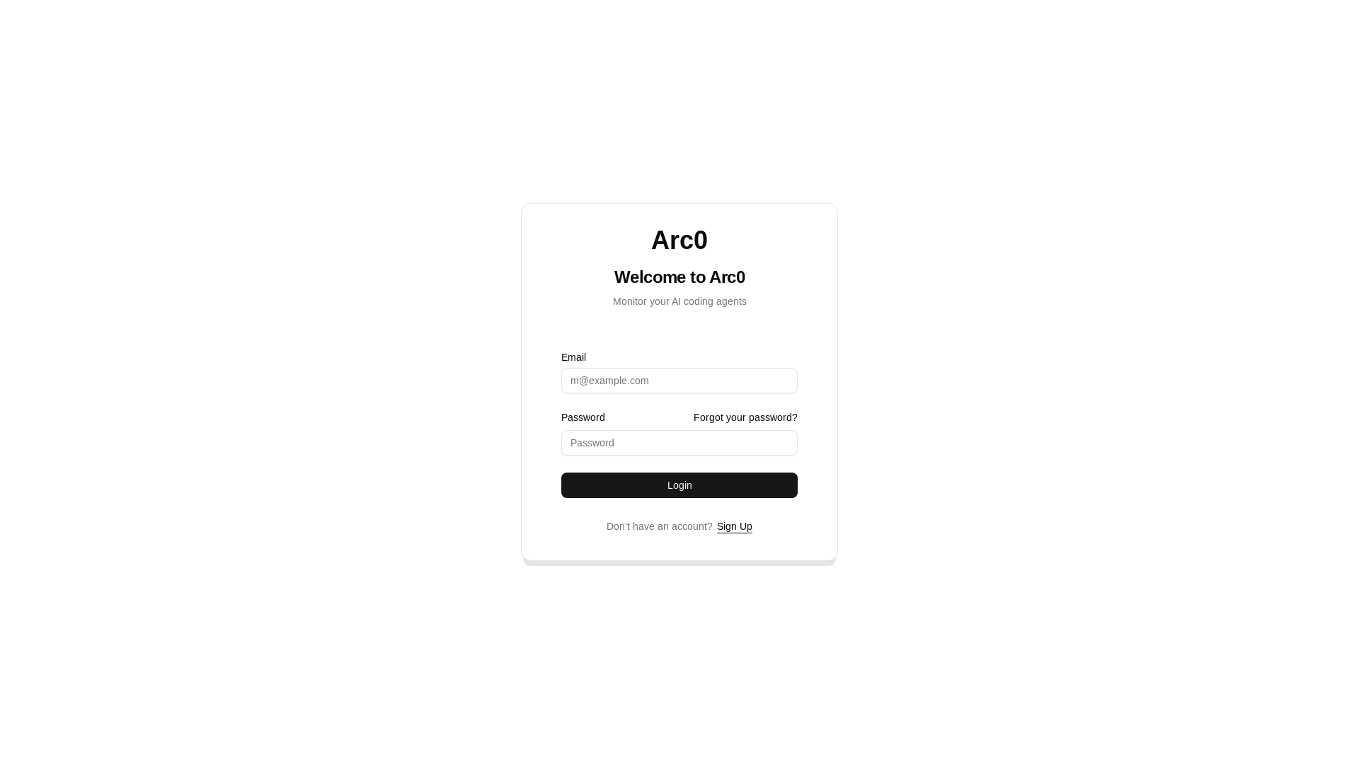 website screenshot of https://arc0-login.pages.dev/