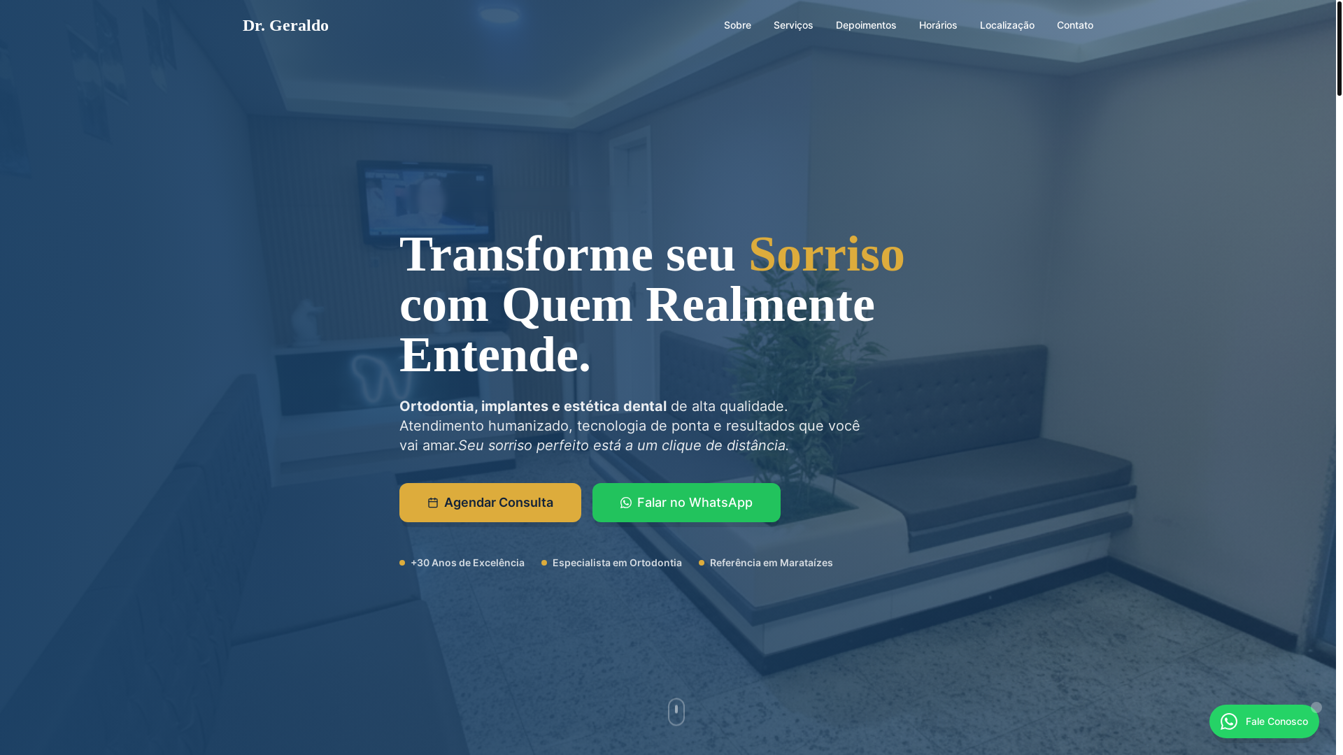 website screenshot of https://clinicadrgeraldo.com/