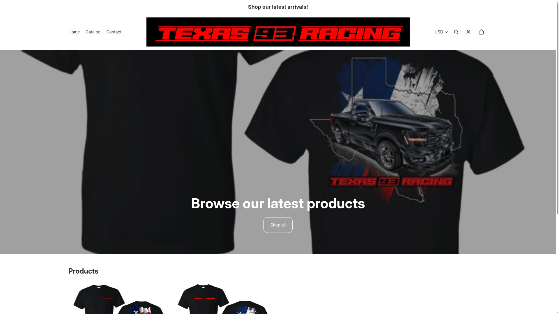 website screenshot of https://texas93racing.com/