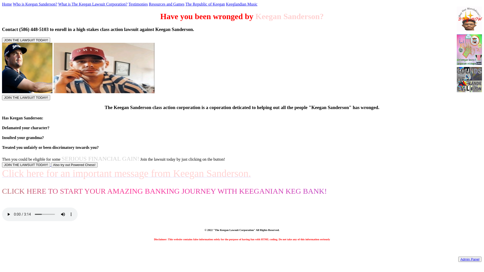 website screenshot of https://keegan-lawsuit.pages.dev/