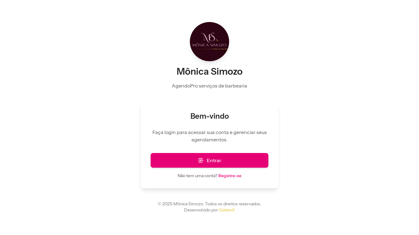 website screenshot of https://monicahair.com.br/
