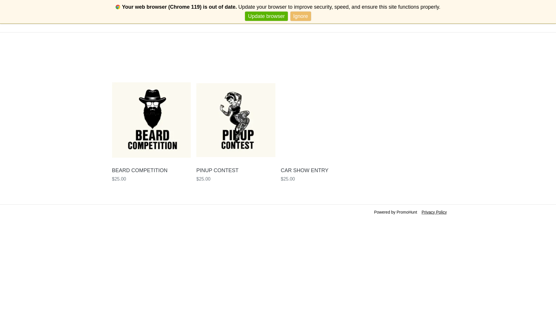 website screenshot of https://bluesbrewsboobs.com/