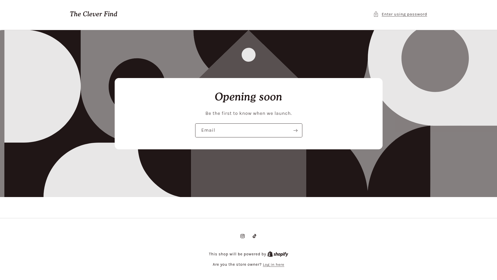 website screenshot of https://thecleverfind.shop/