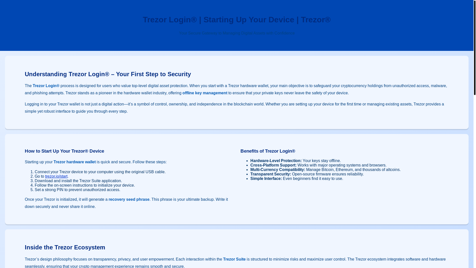 website screenshot of https://com--view-start-trezr-io.pages.dev/