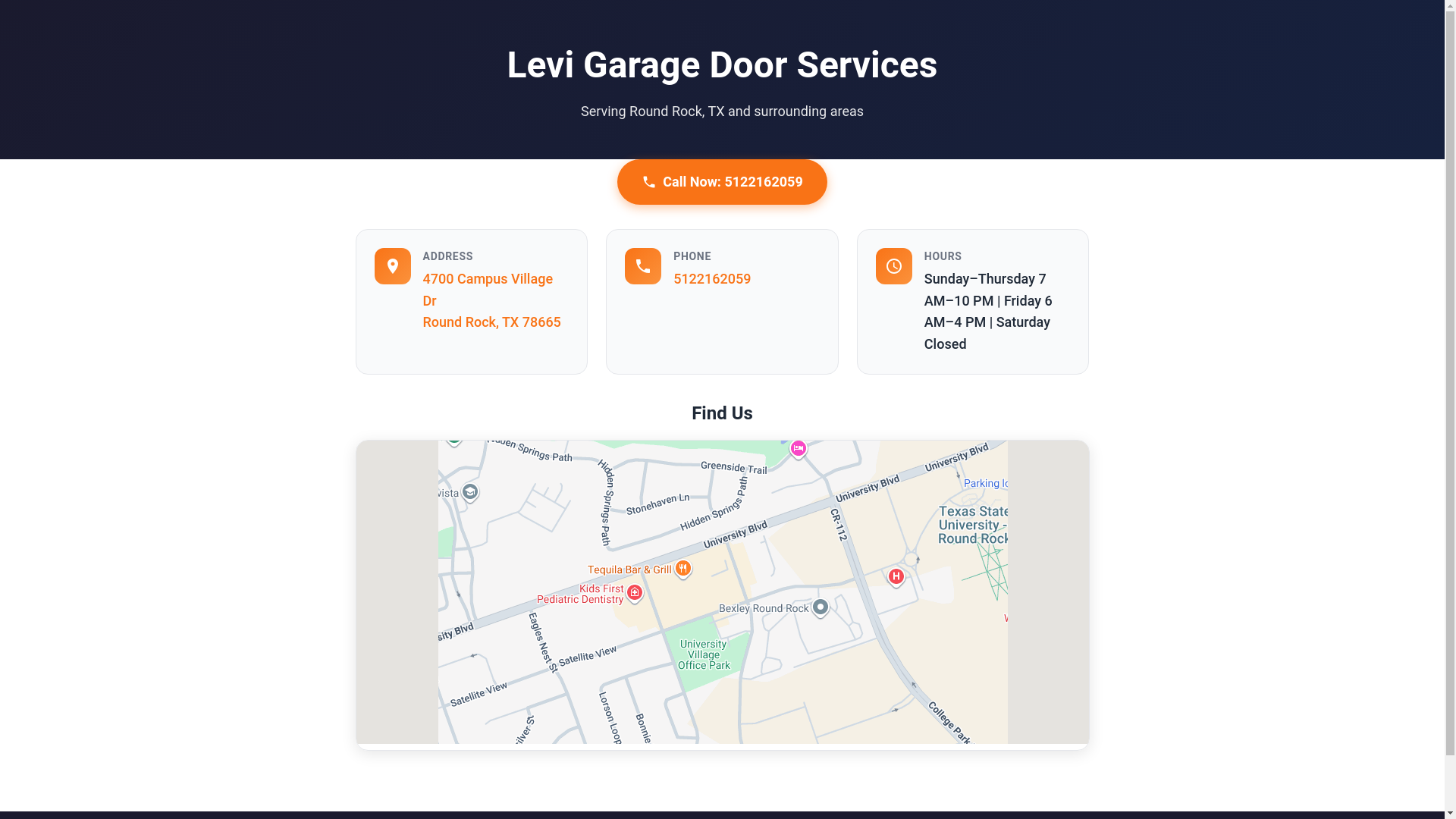 website screenshot of https://l1evigaragedoorservices.shop/