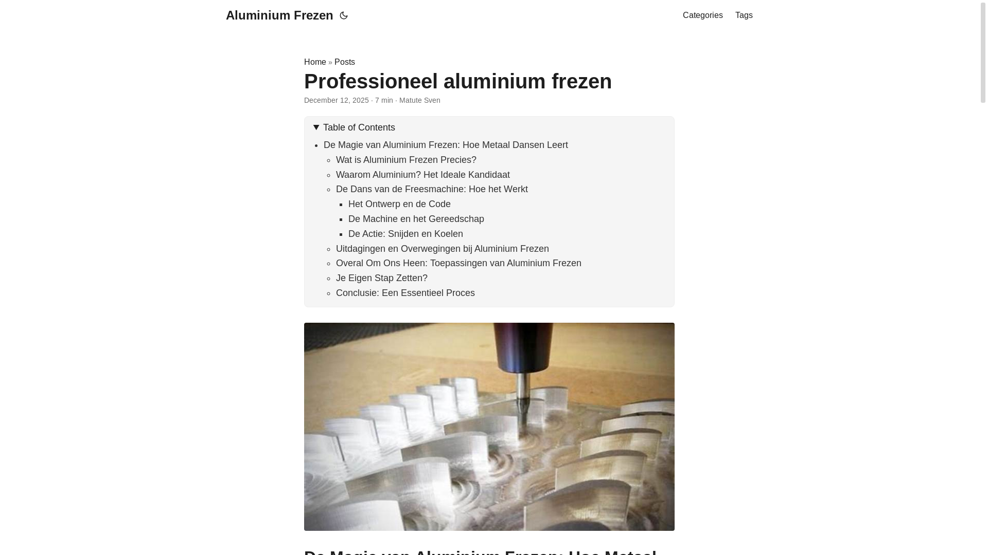 website screenshot of https://aluminiumfrezen.pages.dev/