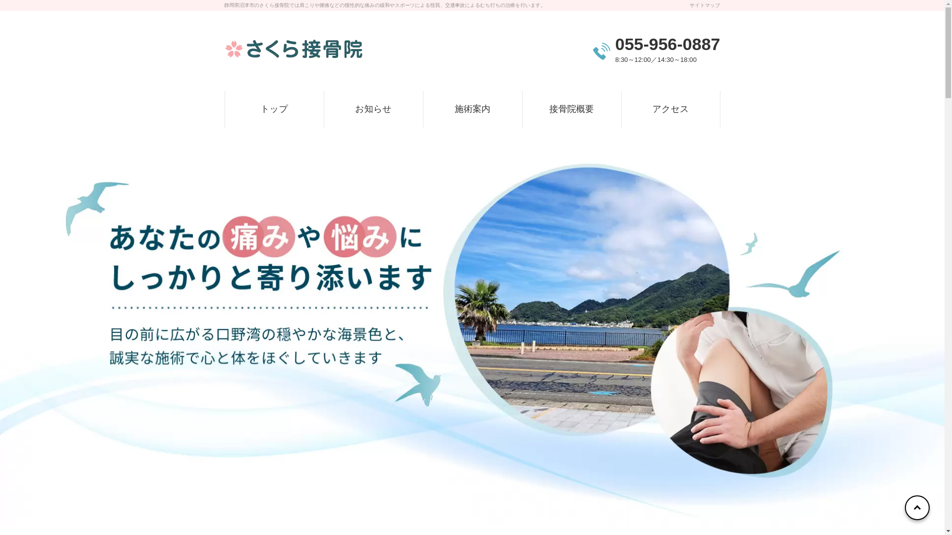 website screenshot of https://sakura-sekkotsuin-numazu.com/