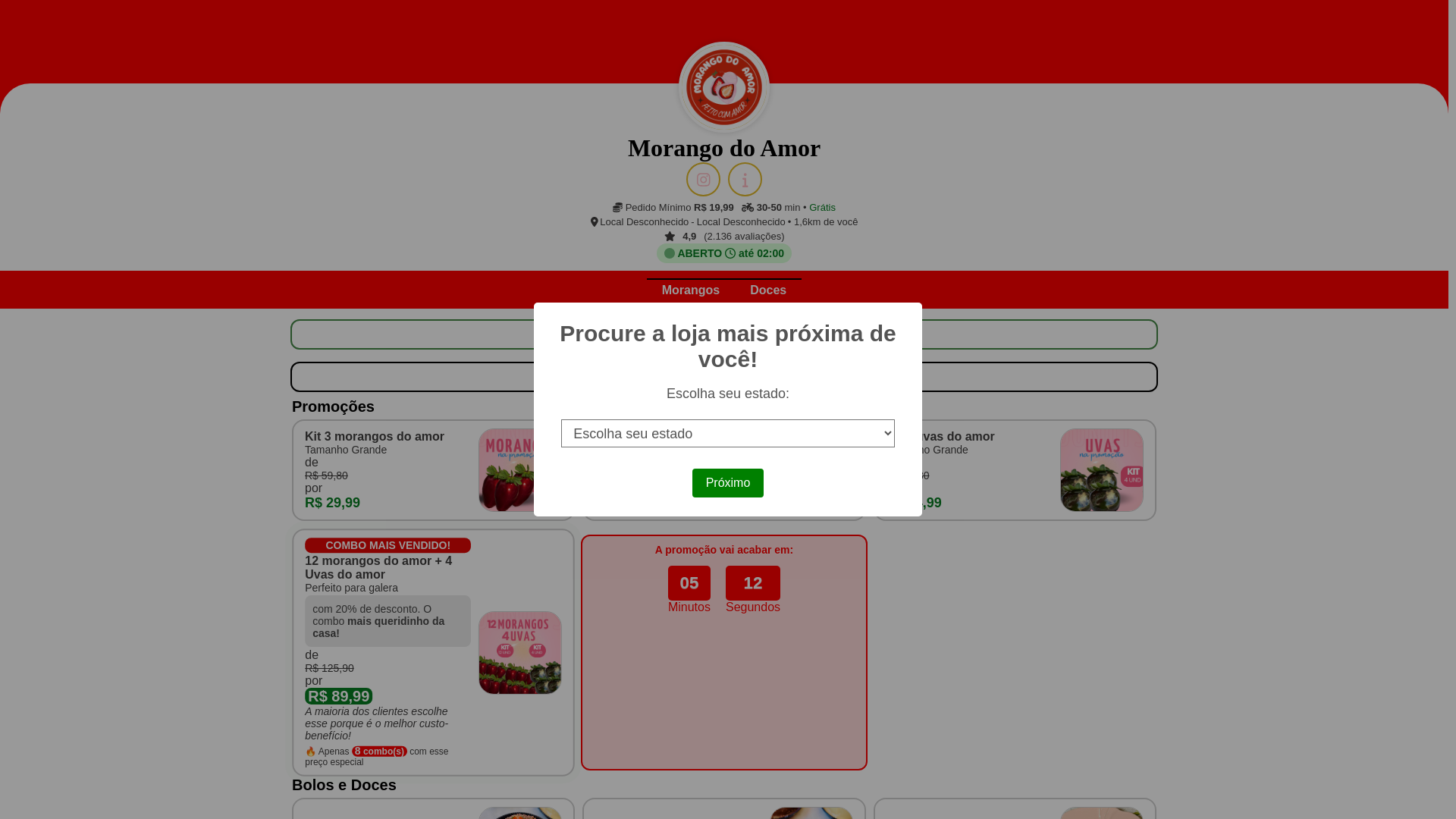 website screenshot of https://morangooamor.shop/