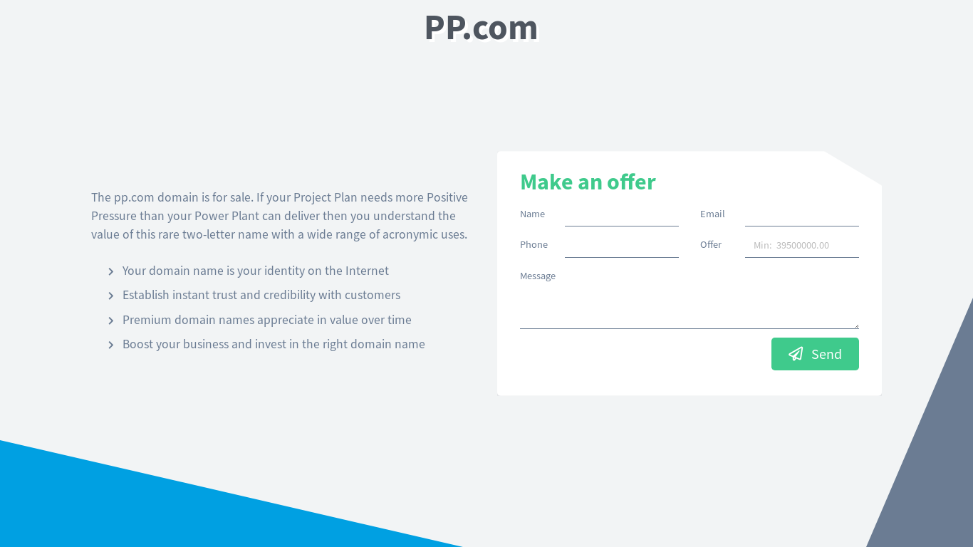 website screenshot of https://pp.com/