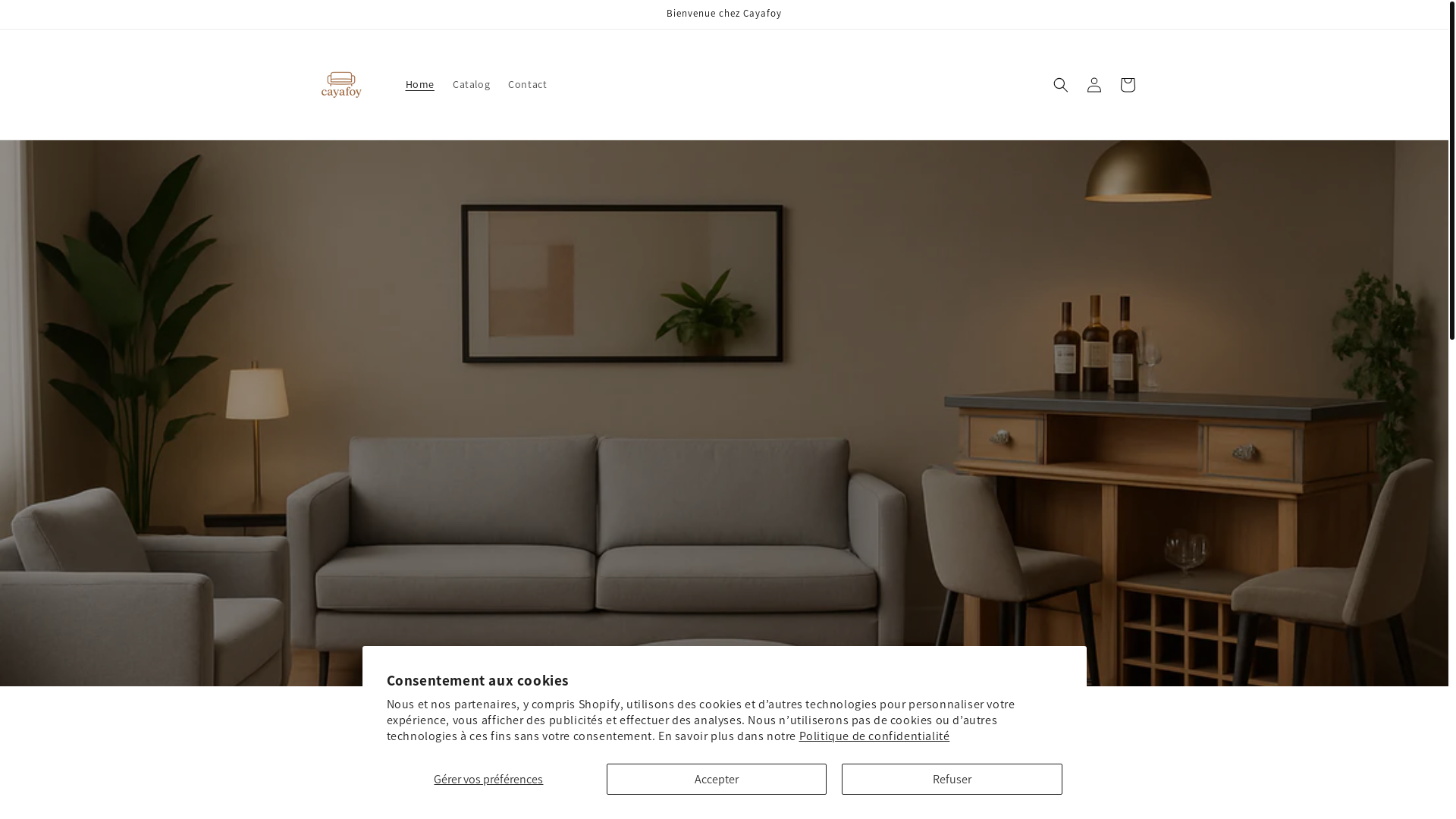 website screenshot of https://cayafoy.com/