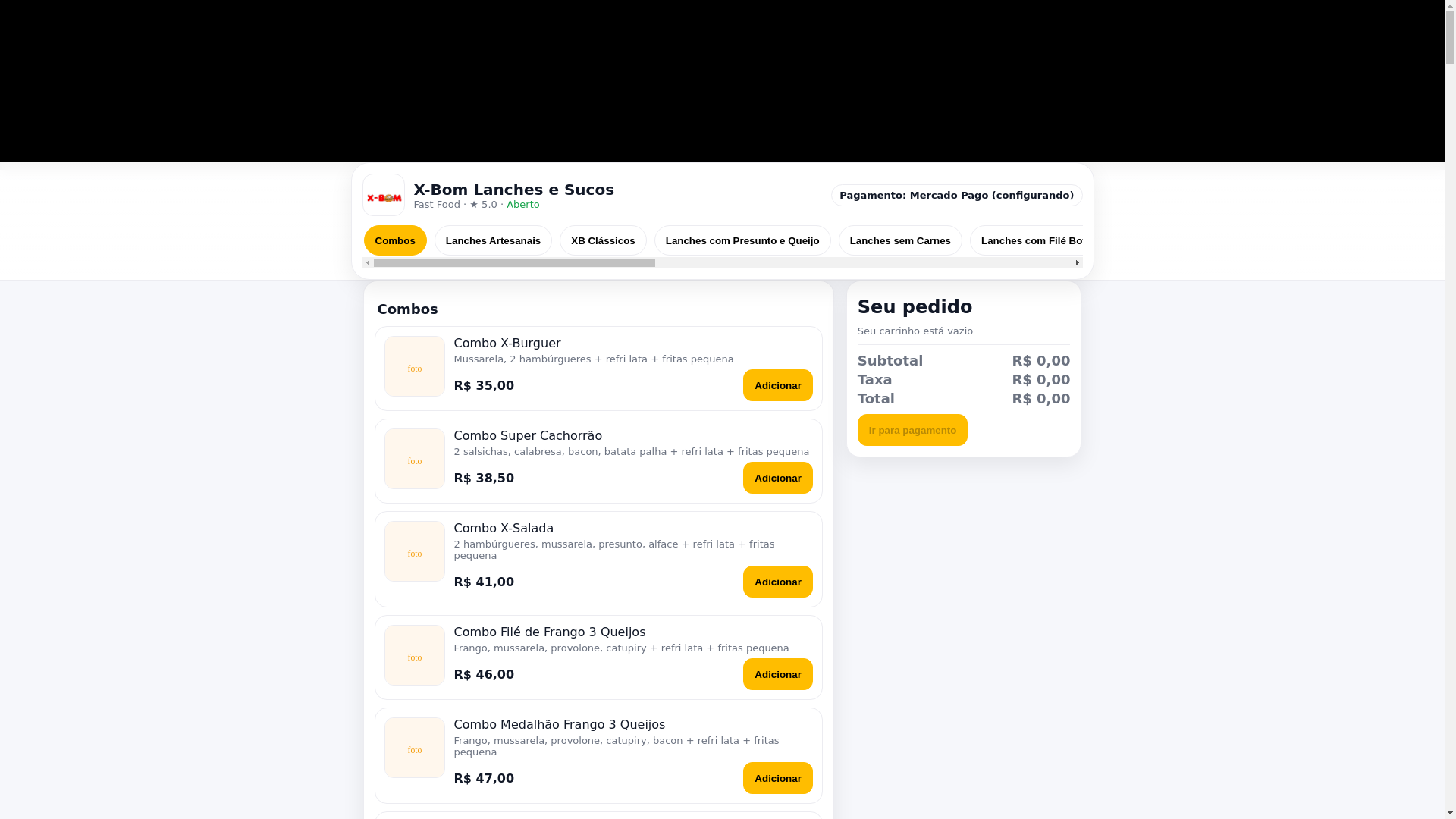 website screenshot of https://xbom.com.br/