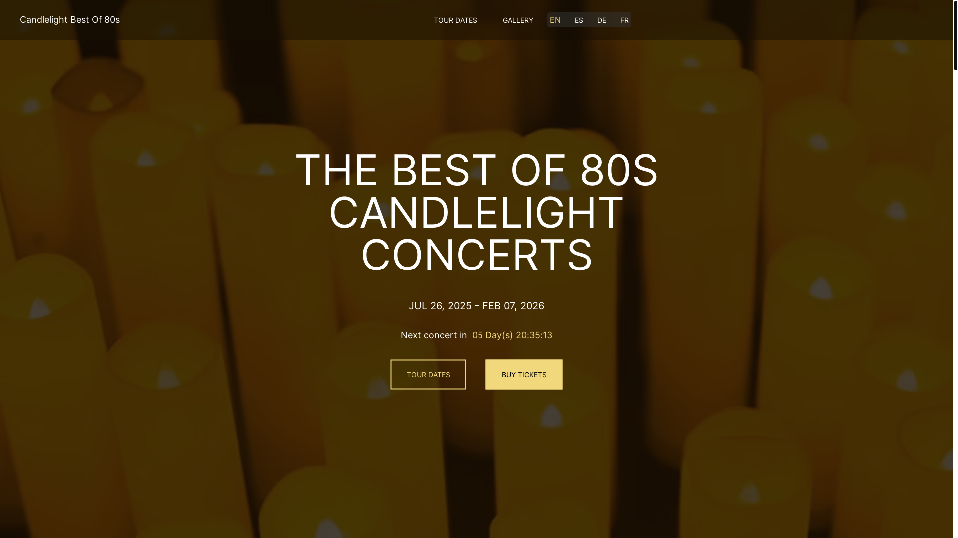 website screenshot of https://candlelightbestofthe80s-com-github-io.pages.dev/