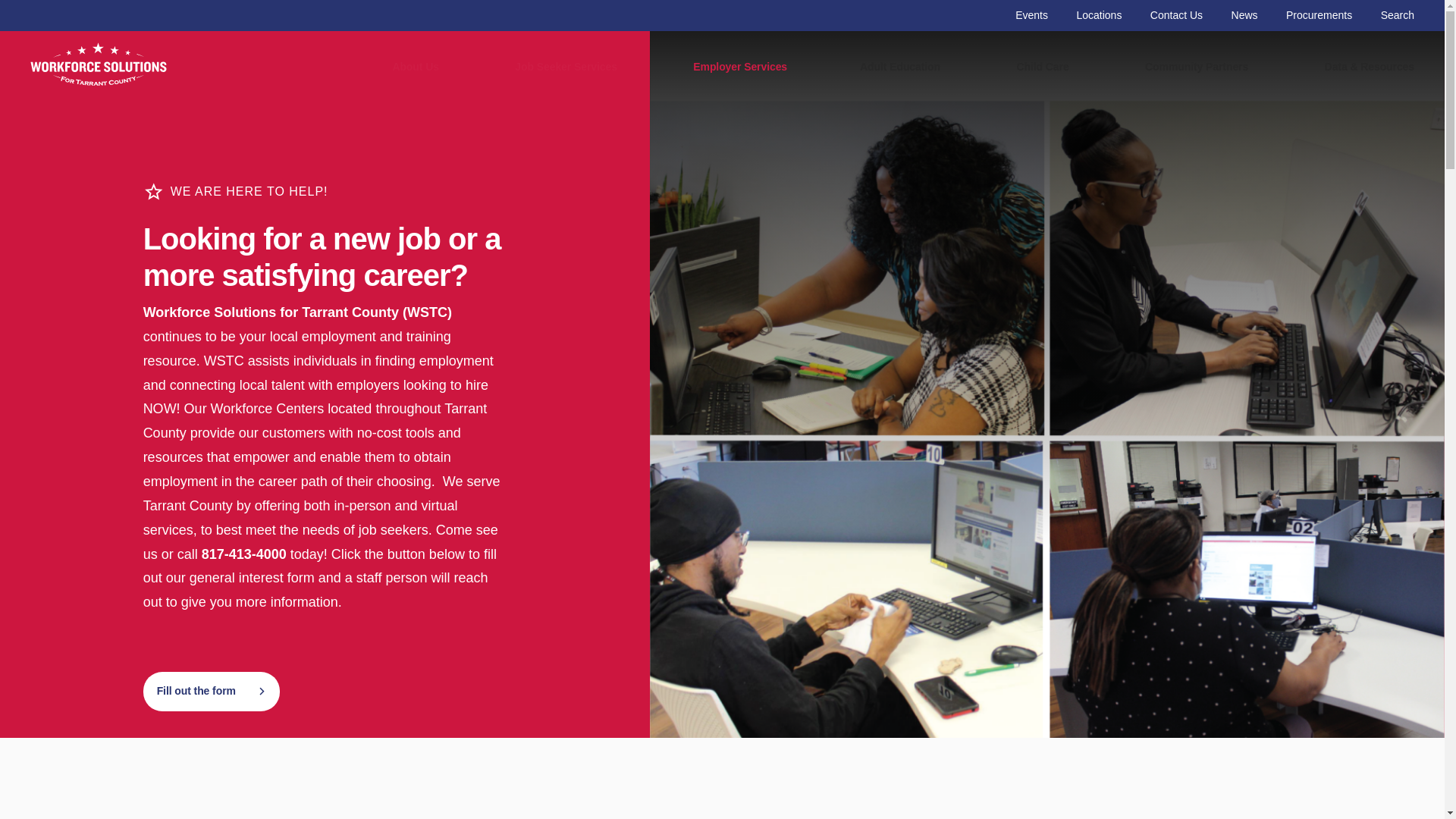 website screenshot of https://workforcesolutions.net/