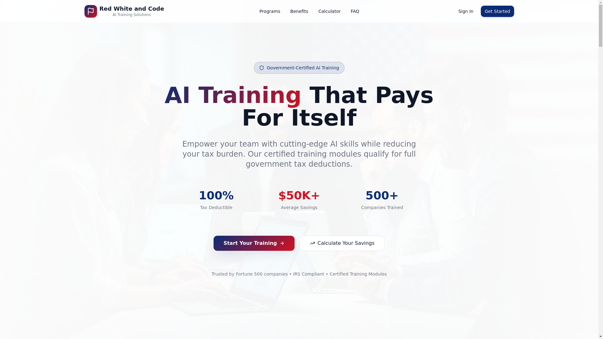 website screenshot of https://redwhitecode.xyz/