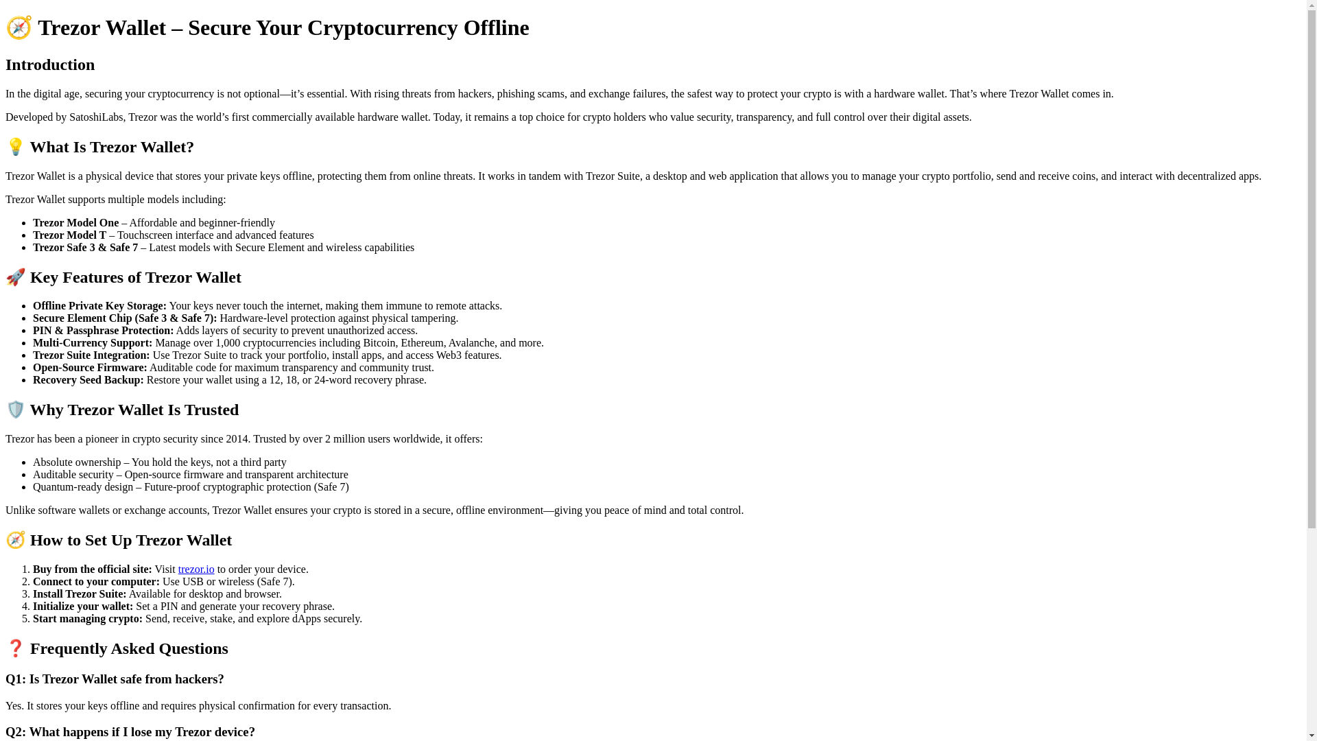 website screenshot of https://getting-started-trezr.pages.dev/