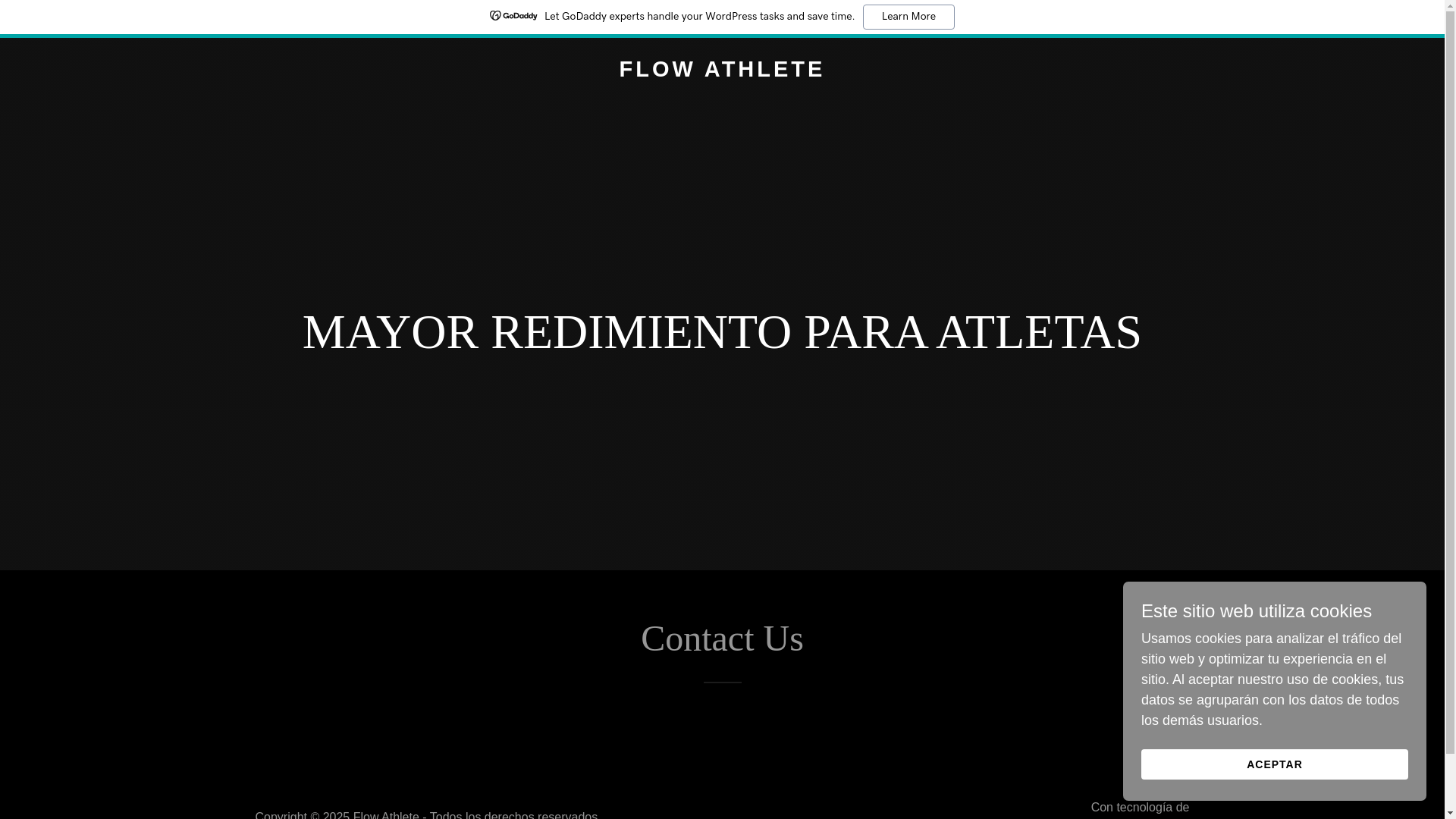 website screenshot of https://flowathlete.shop/