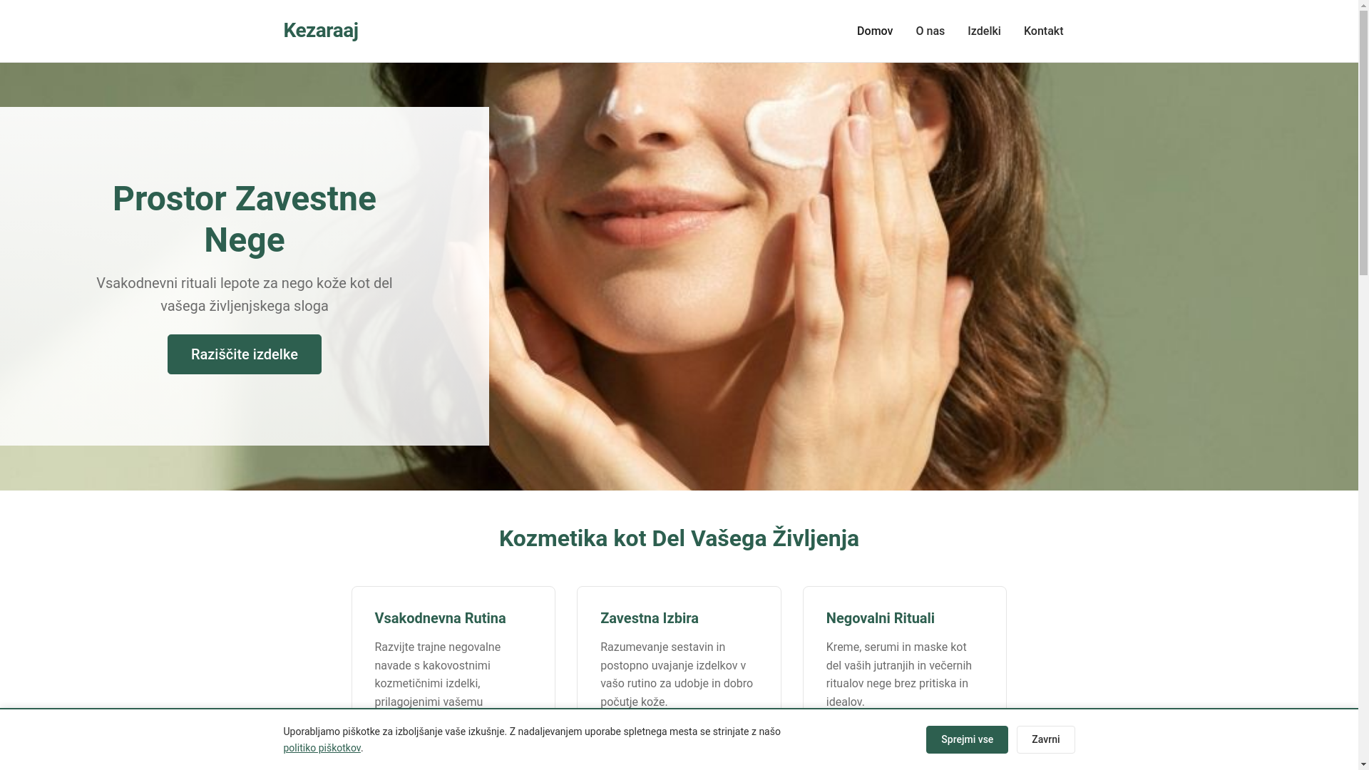 website screenshot of https://kezaraaj.info/