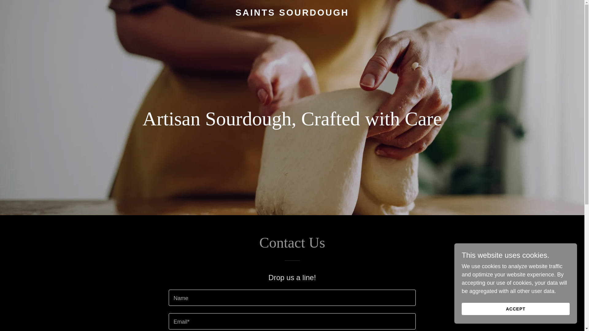website screenshot of https://saintssourdough.shop/