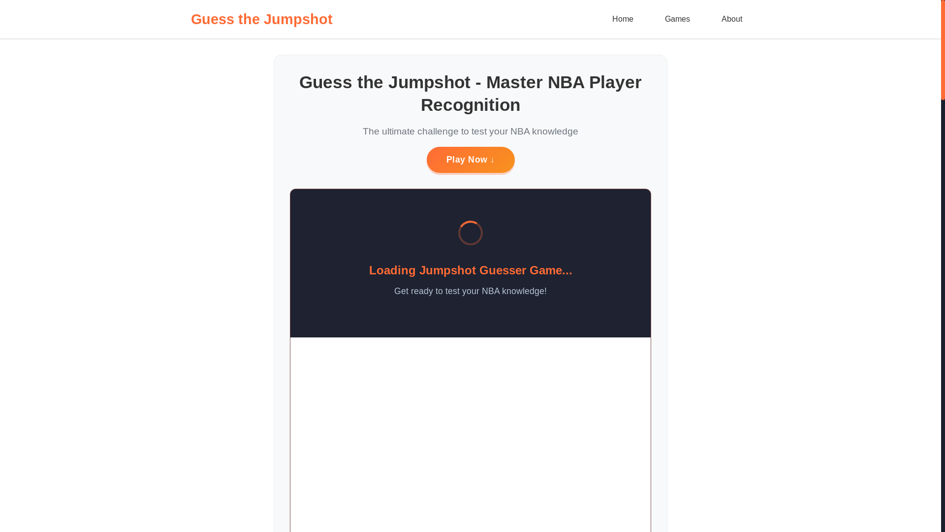website screenshot of https://guessjumpshot.net/