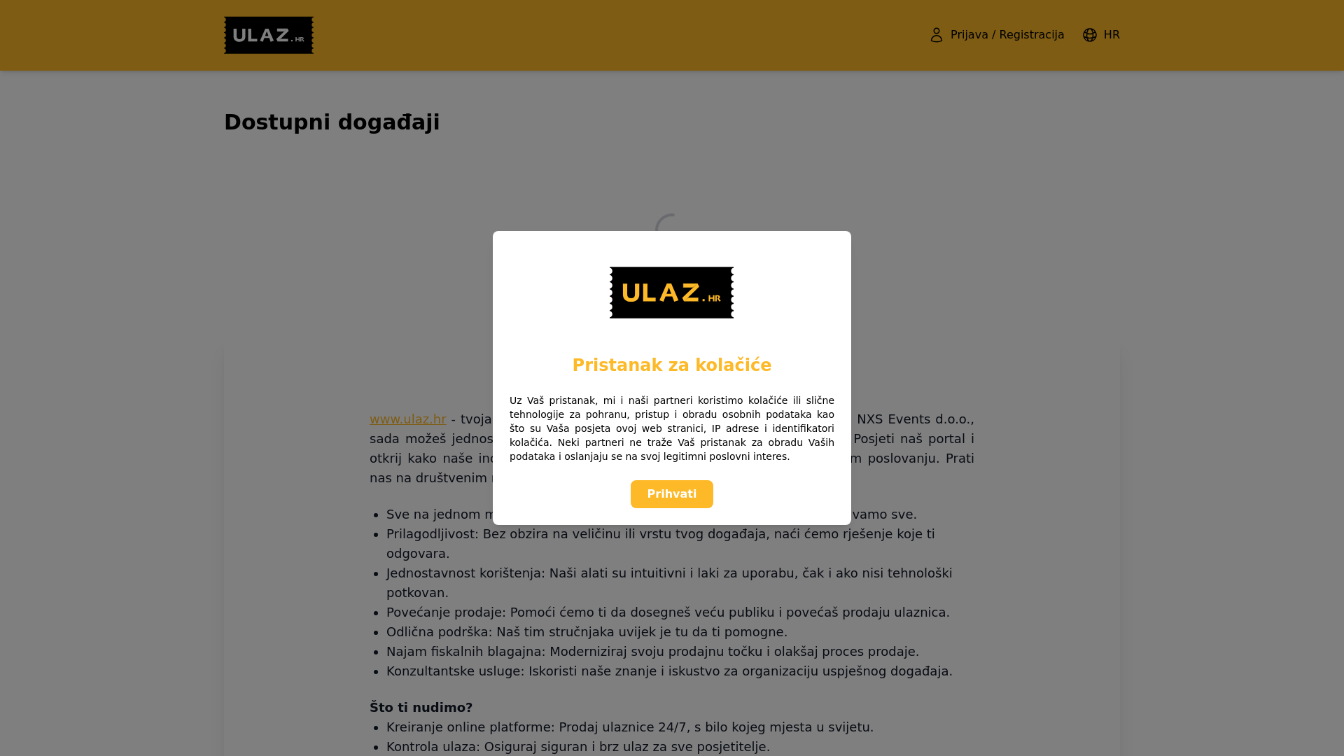 website screenshot of https://ulaz-hr-frontend.pages.dev/