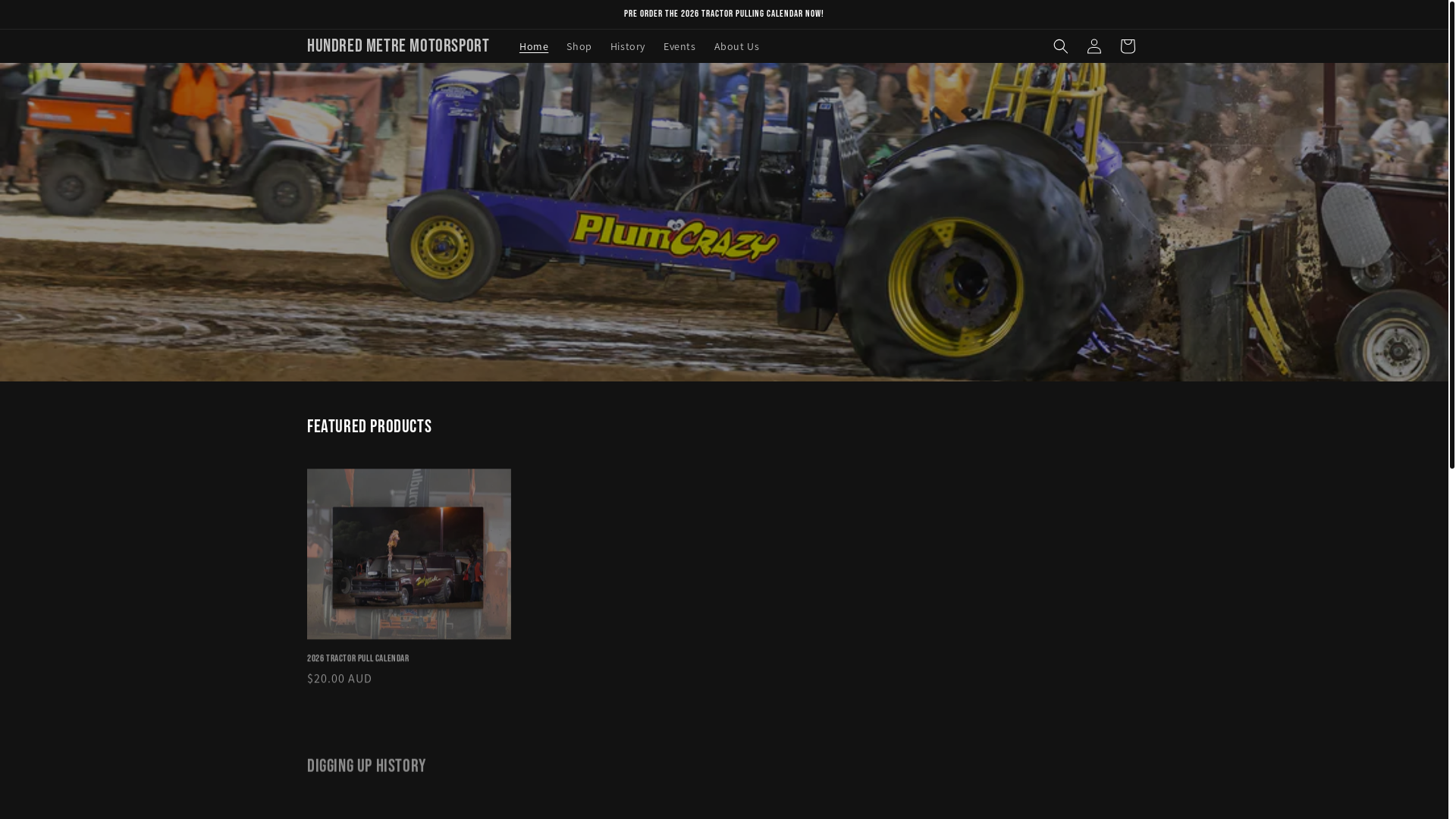 website screenshot of https://hundredmetremotorsport.com.au/