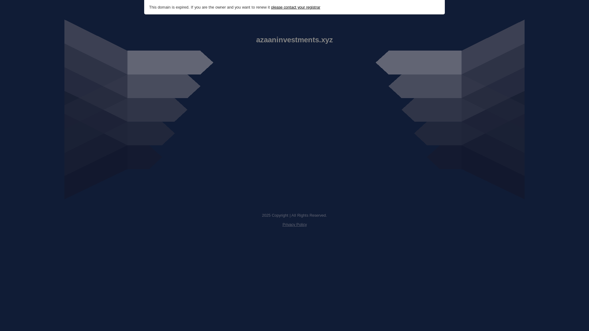 website screenshot of https://azaaninvestments.xyz/