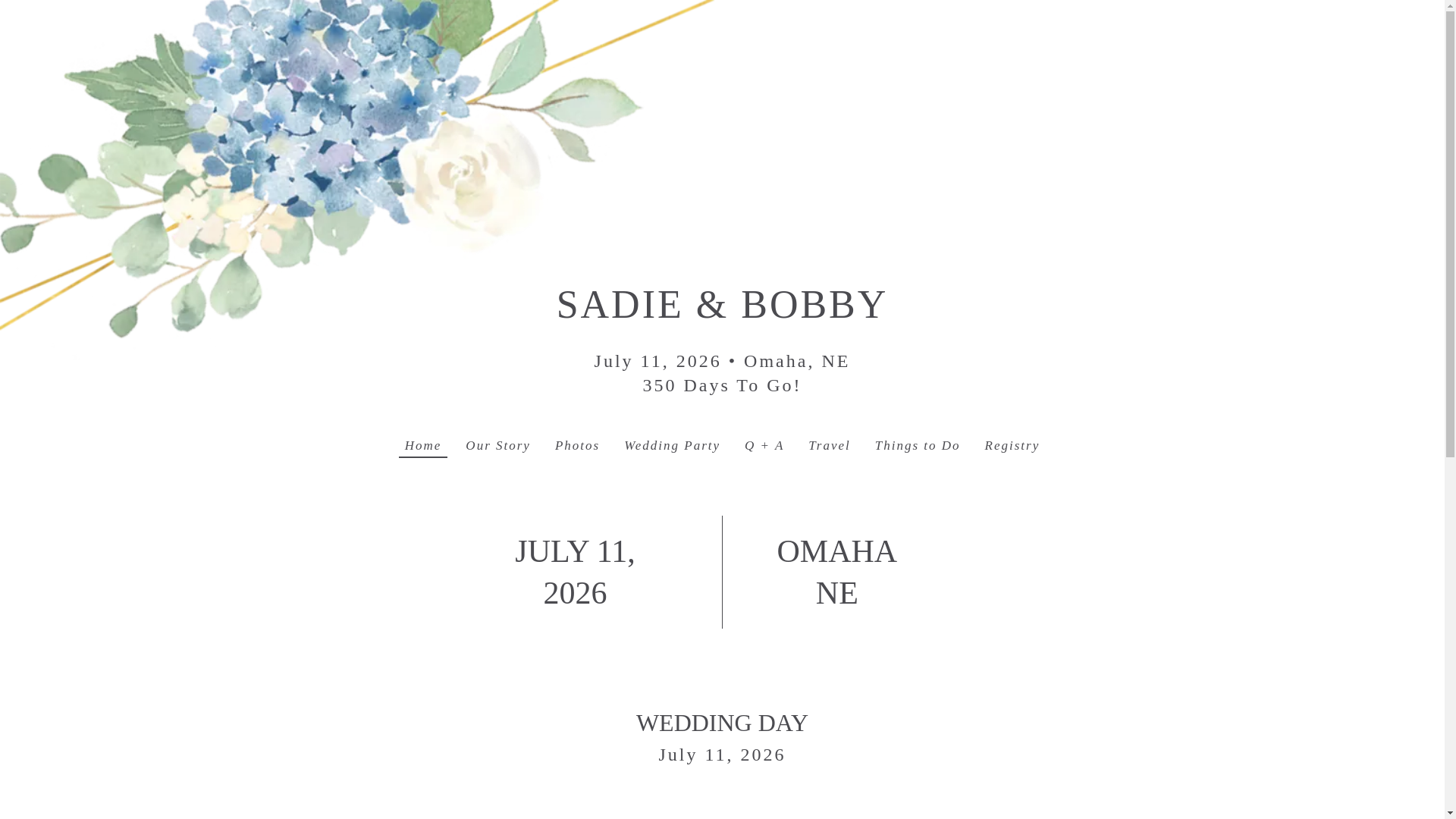 website screenshot of https://sadieandbobby.com/