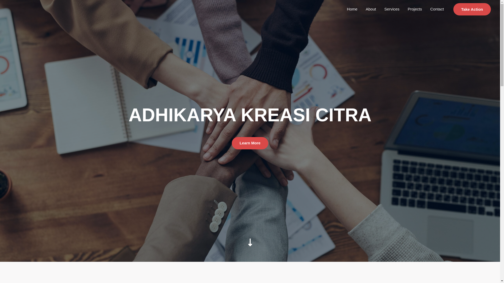 website screenshot of https://adhikaryakreasicitra.com/
