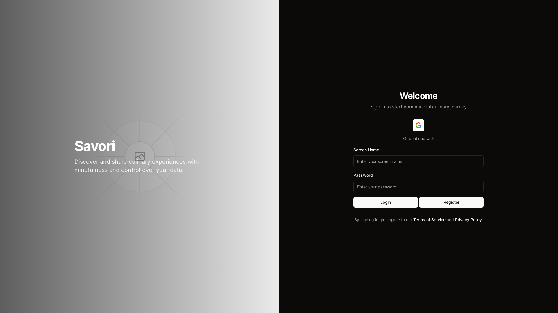 website screenshot of https://savori-app.pages.dev/