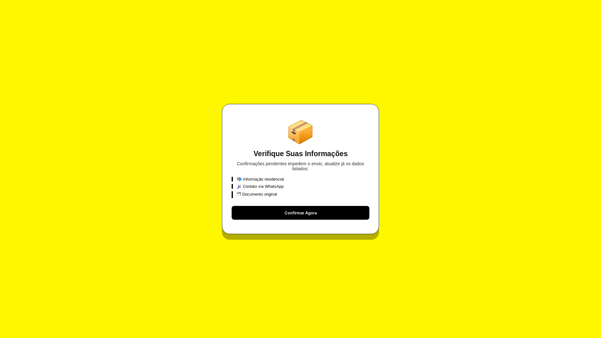website screenshot of https://enviosuaverificacaoweb.shop/