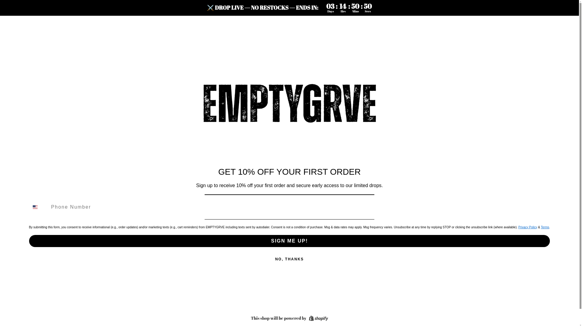 website screenshot of https://emptygrve.com/