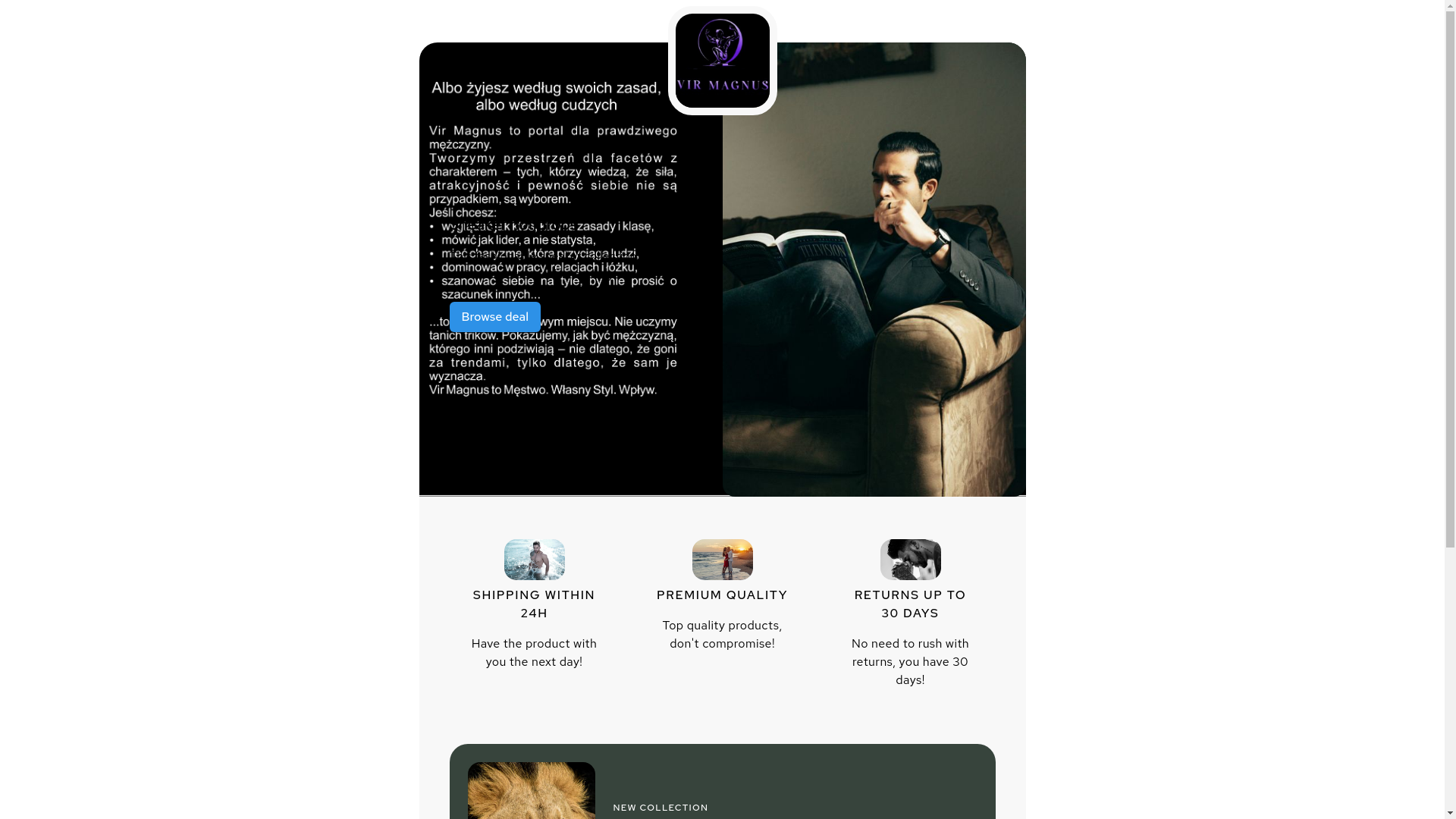 website screenshot of https://virmagnus.pl/