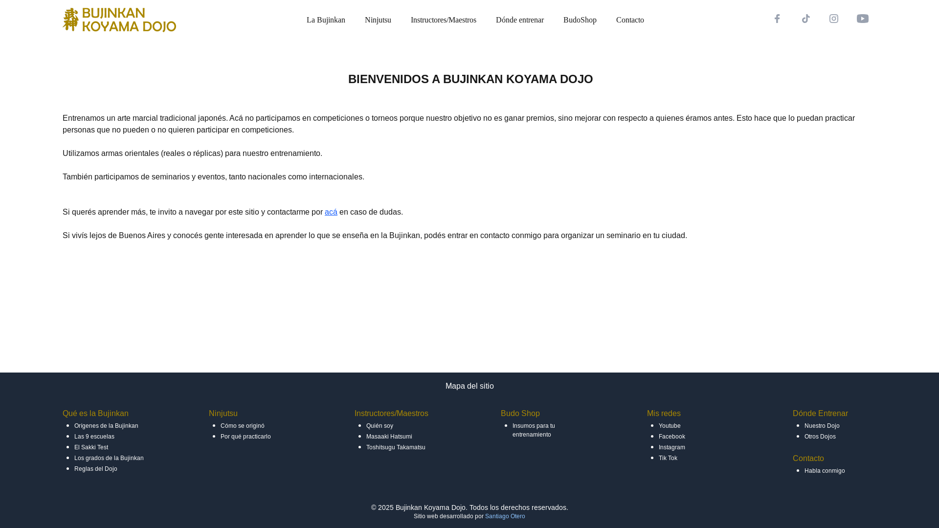 website screenshot of https://bujinkan-kd.com.ar/