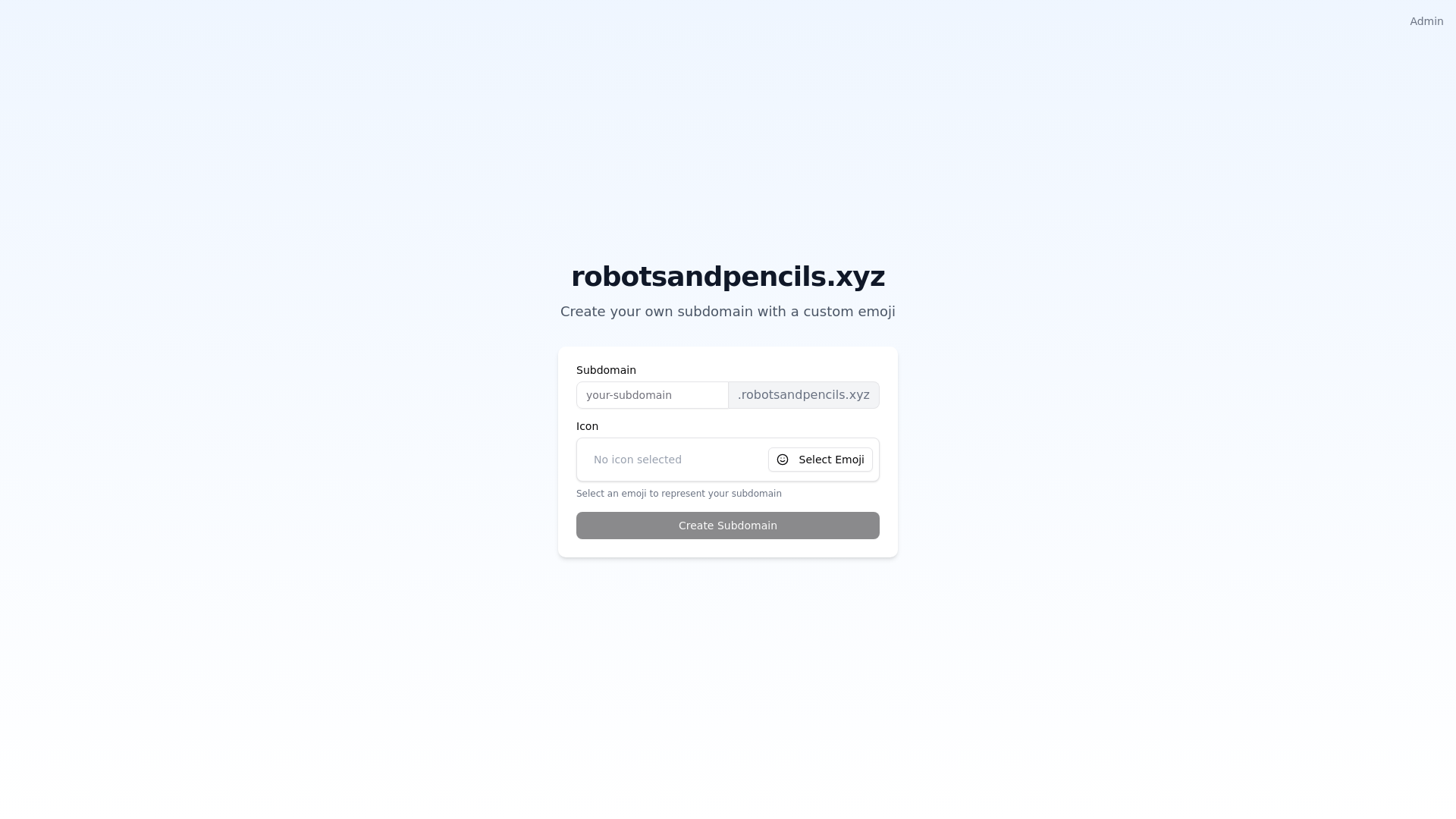 website screenshot of https://robotsandpencils.xyz/