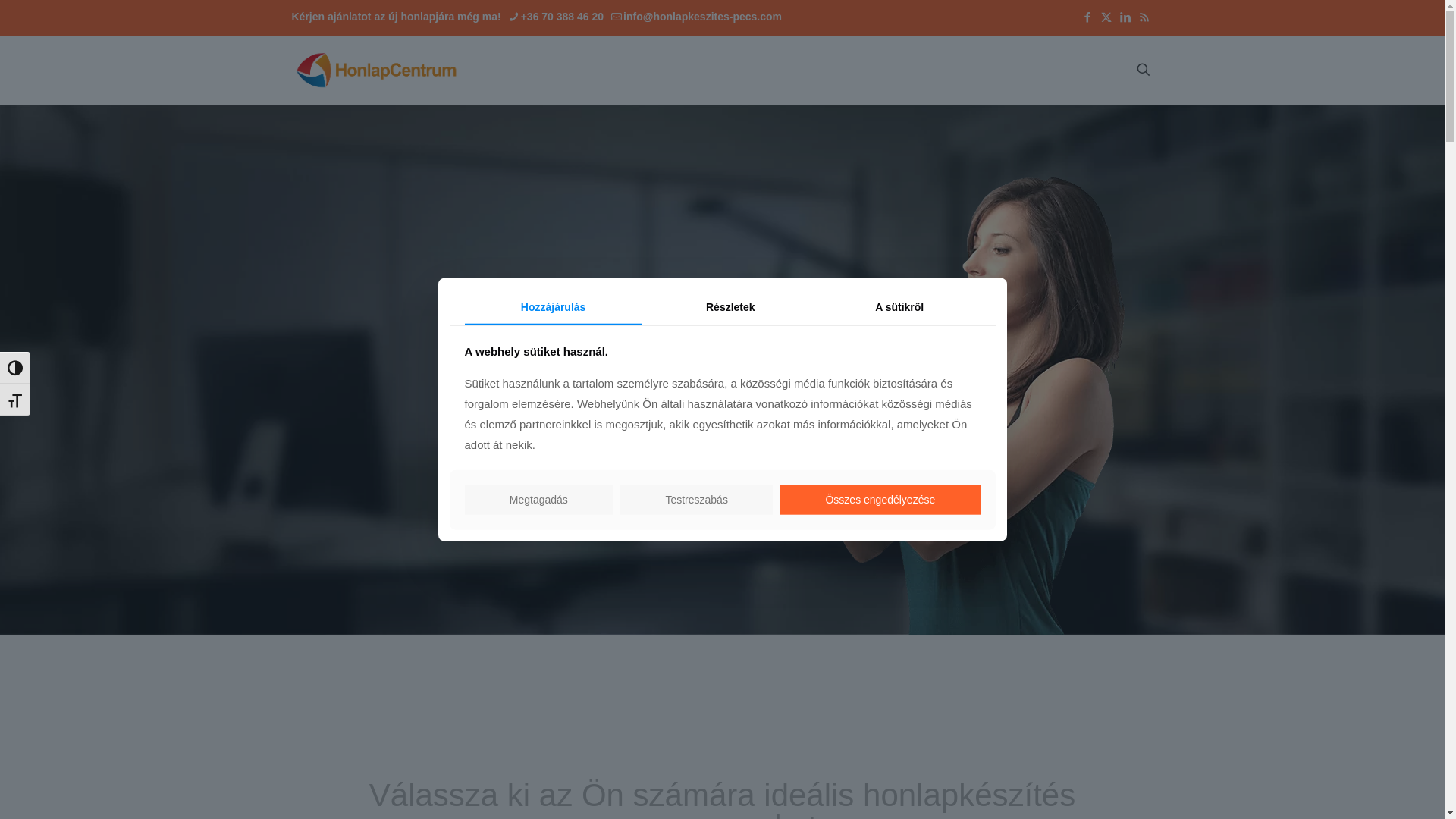 website screenshot of https://www.honlapkeszites-pecs.com/