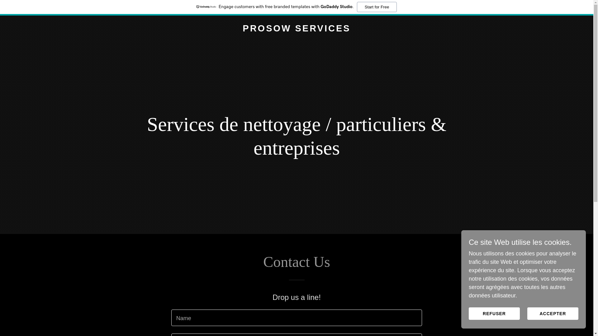 website screenshot of https://prosow-services.fr/