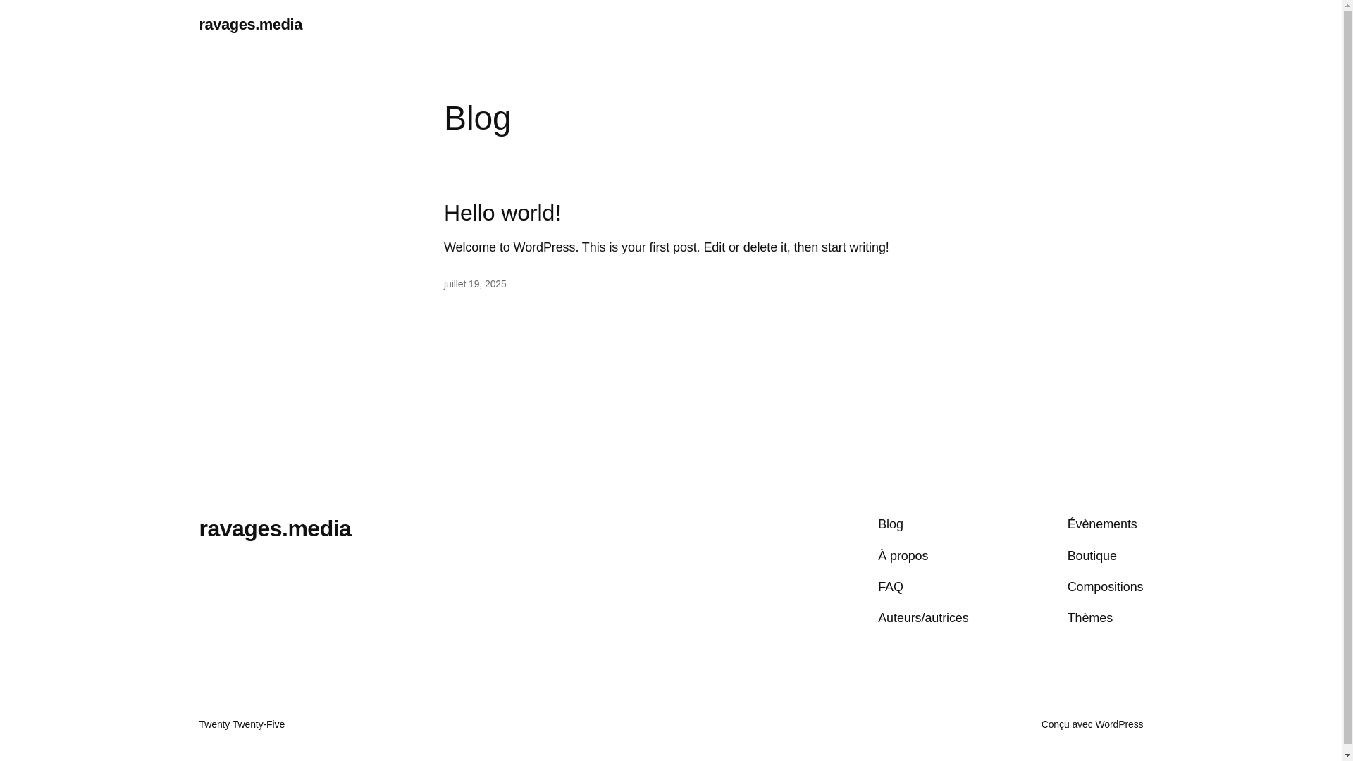 website screenshot of https://ravages.media/