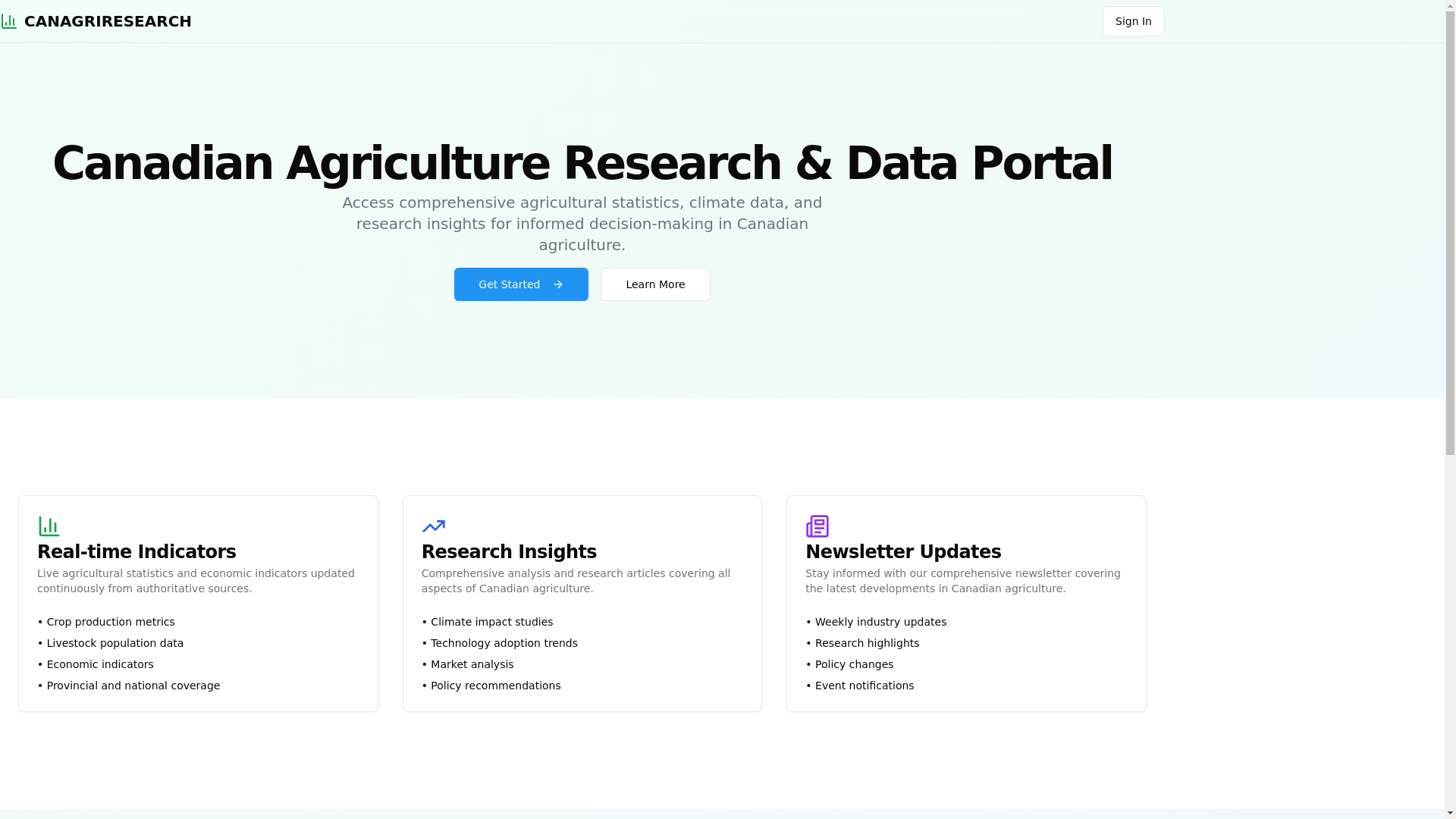 website screenshot of https://canadaagriinsight.org/