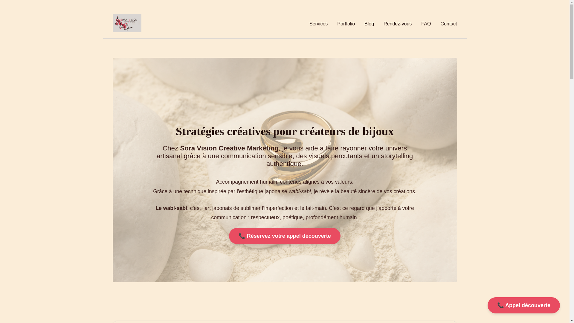 website screenshot of https://soravision.fr/