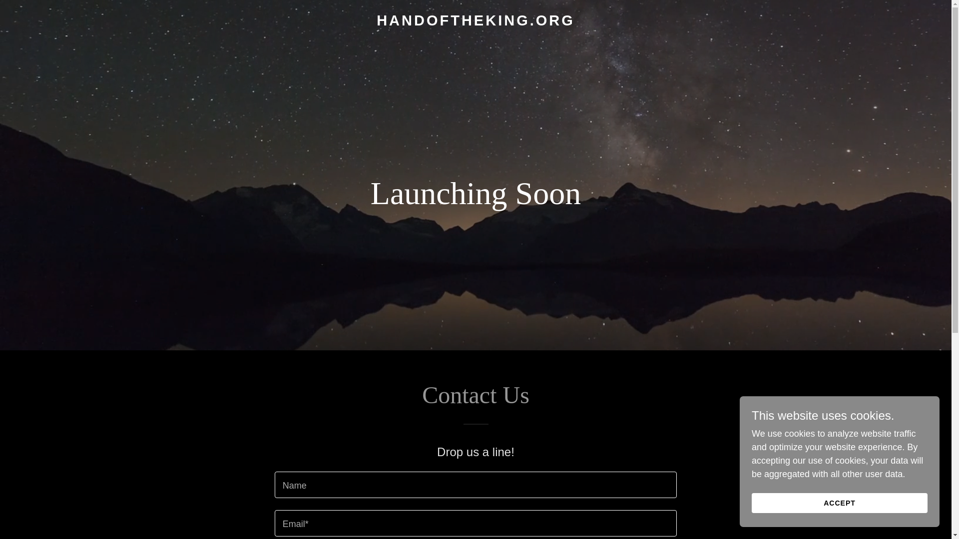 website screenshot of https://handoftheking.org/