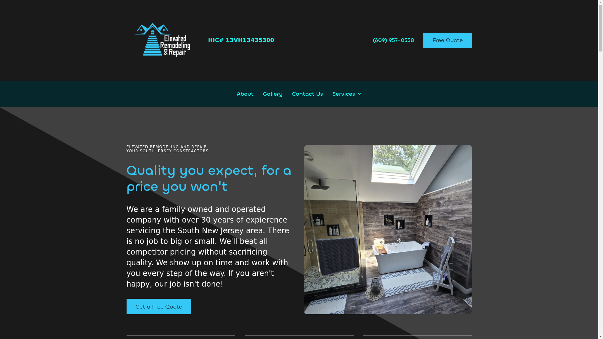 website screenshot of https://elevatedrr.com/