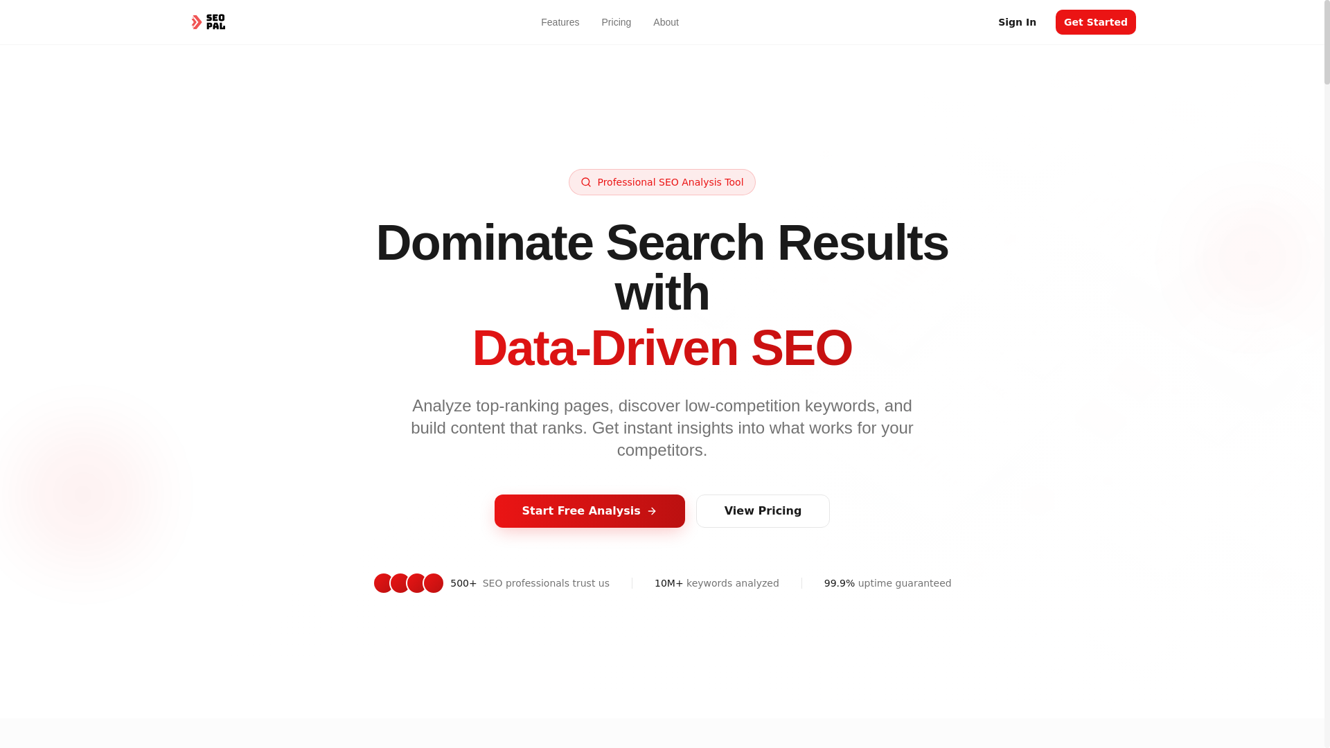 website screenshot of https://seo-pal.me