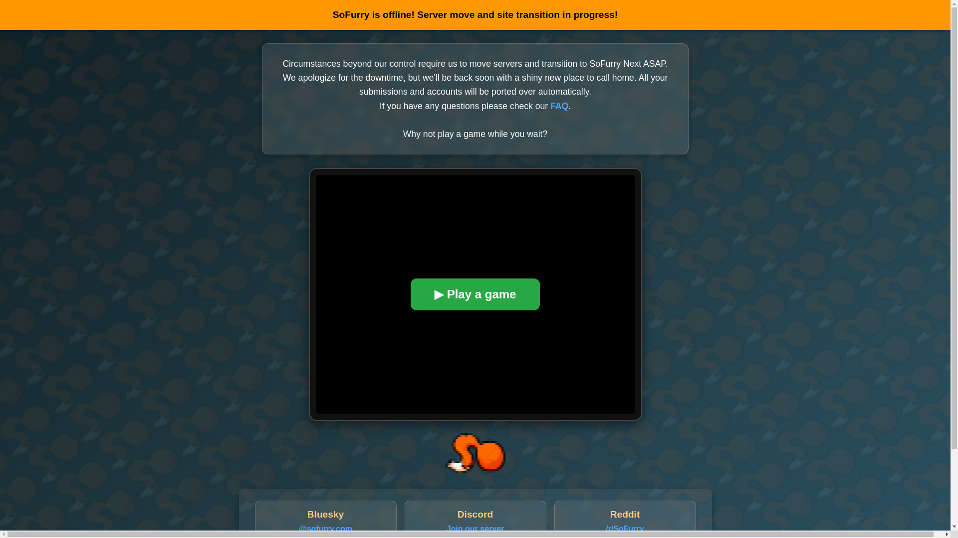 website screenshot of https://sofurry.com